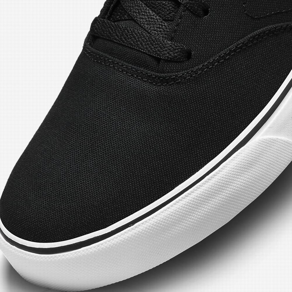 Nike SB Chron 2 Canvas Férfi Deszkás Cipő Fekete Fehér | NI1564-W52