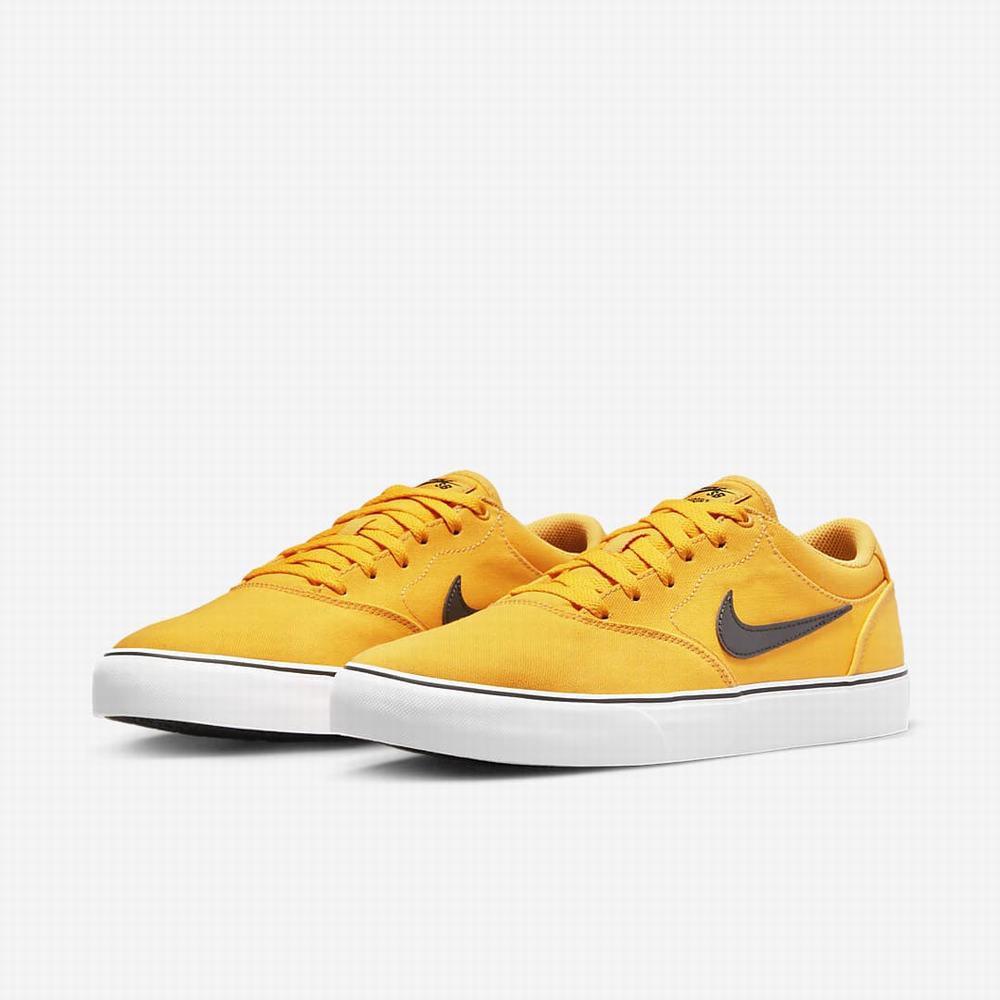 Nike SB Chron 2 Canvas Férfi Deszkás Cipő Arany Fehér Fekete | NI4287-R62