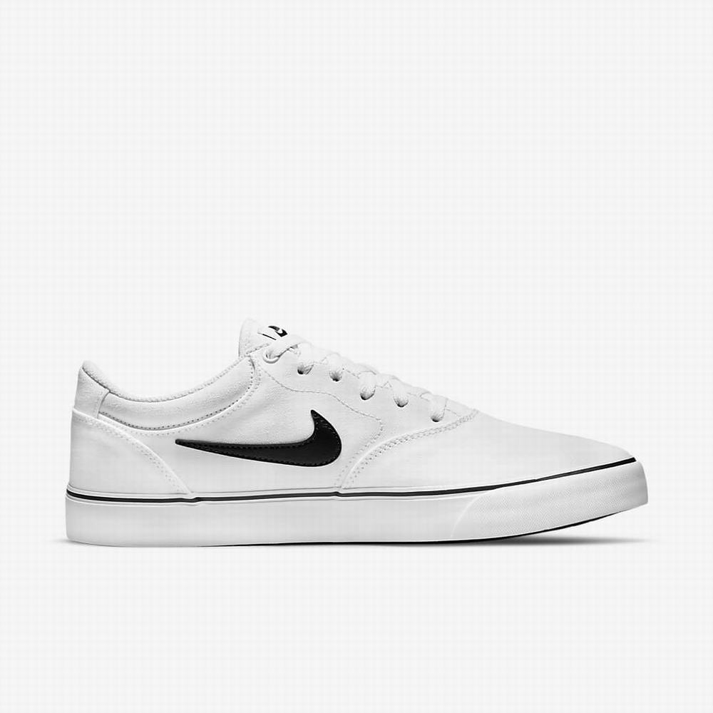 Nike SB Chron 2 Canvas Női Utcai Cipő Fehér Fekete | NI0649-A61