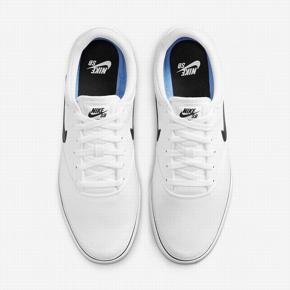 Nike SB Chron 2 Canvas Női Utcai Cipő Fehér Fekete | NI0649-A61