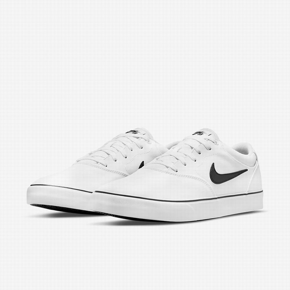 Nike SB Chron 2 Canvas Női Utcai Cipő Fehér Fekete | NI0649-A61