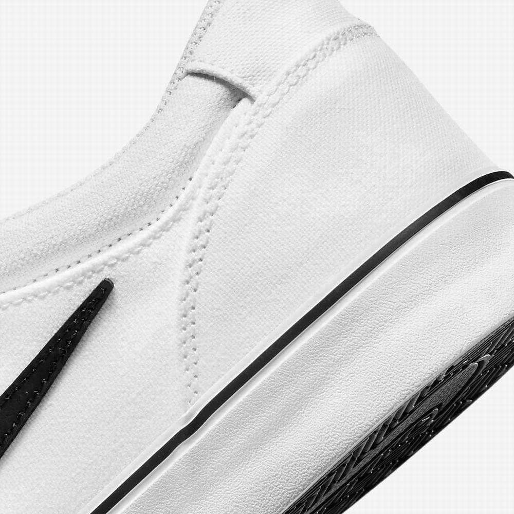 Nike SB Chron 2 Canvas Női Utcai Cipő Fehér Fekete | NI0649-A61