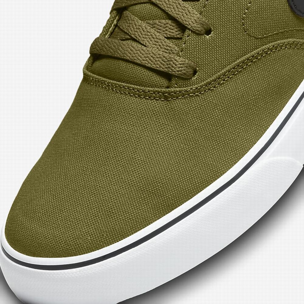 Nike SB Chron 2 Canvas Női Utcai Cipő Olivazöld Fehér Fekete | NI8953-F32
