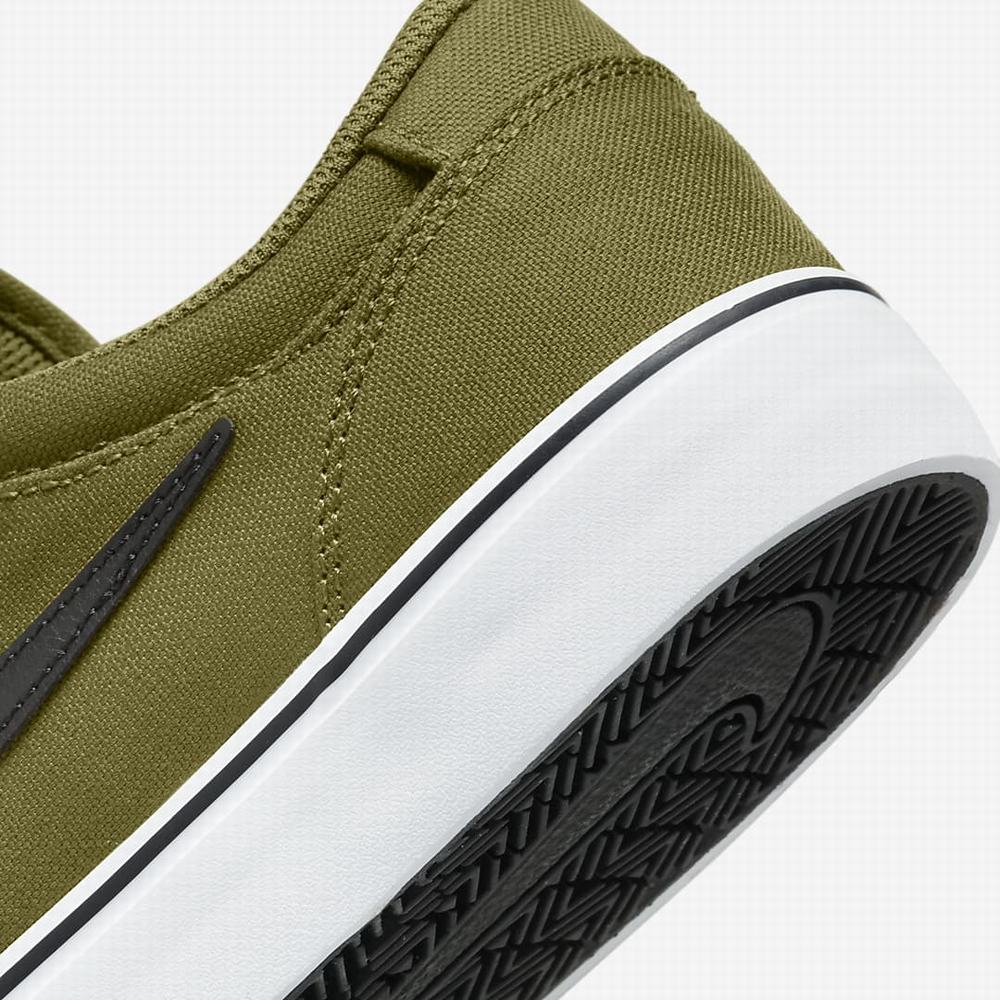 Nike SB Chron 2 Canvas Női Utcai Cipő Olivazöld Fehér Fekete | NI8953-F32