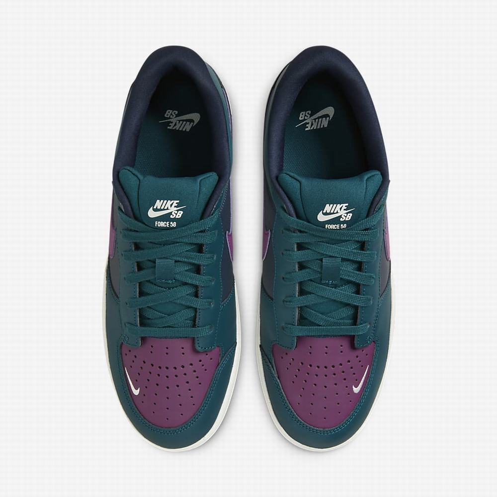 Nike SB Force 58 Premium Női Deszkás Cipő Obszidián Türkiz | NI3517-E70