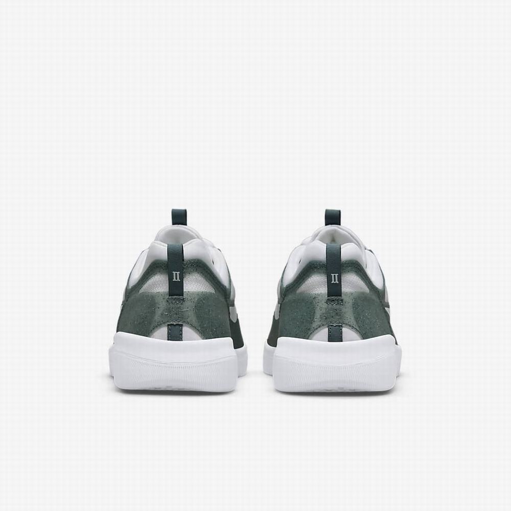 Nike SB Nyjah Free 2 Premium Férfi Deszkás Cipő Szürke Zöld Kék Zöld Fehér | NI1234-Y38