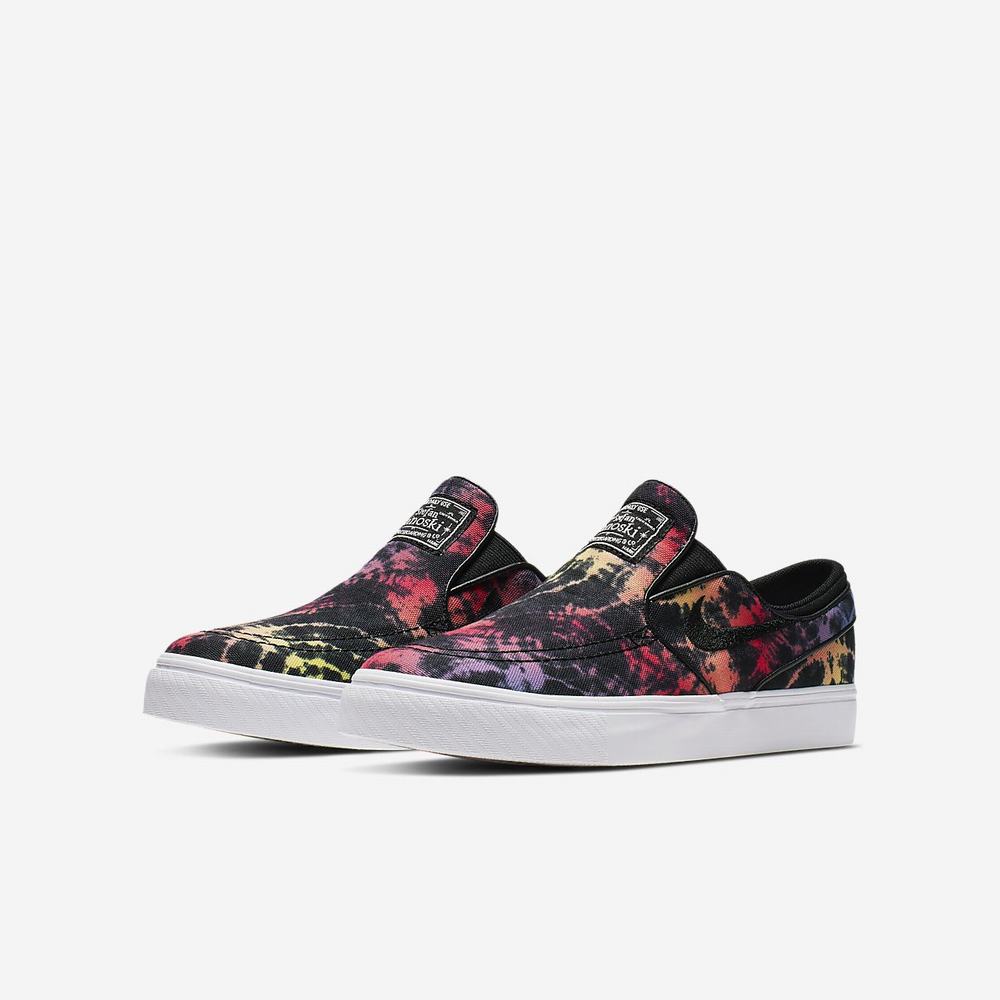 Nike SB Stefan Janoski Canvas Slip Tie-Dye Gyerek Deszkás Cipő Világos Piros Kék Sárga Fekete | NI0631-Z92