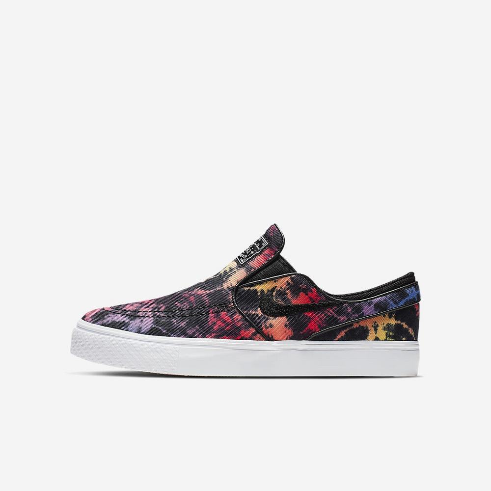 Nike SB Stefan Janoski Canvas Slip Tie-Dye Gyerek Deszkás Cipő Világos Piros Kék Sárga Fekete | NI0631-Z92