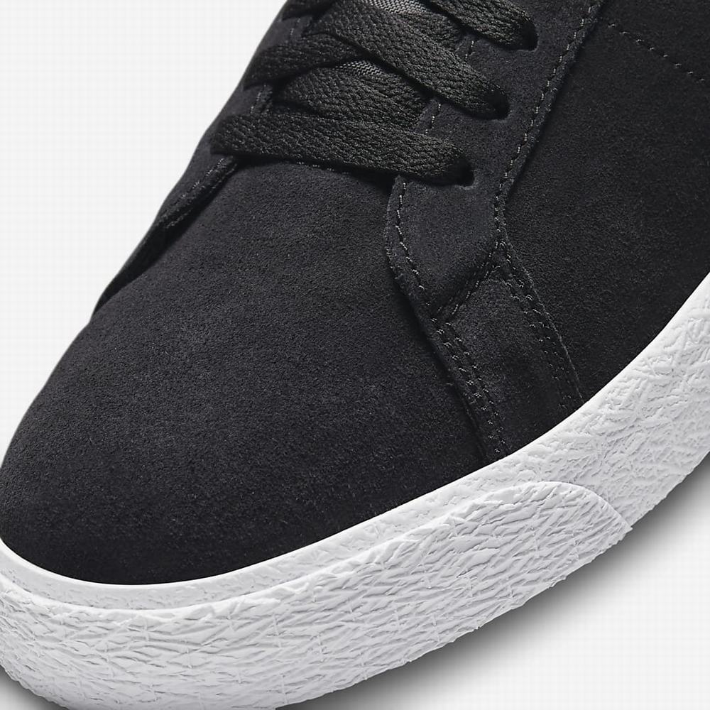 Nike SB Zoom Blazer Mid Férfi Deszkás Cipő Fekete Fehér Arany | NI2894-H50