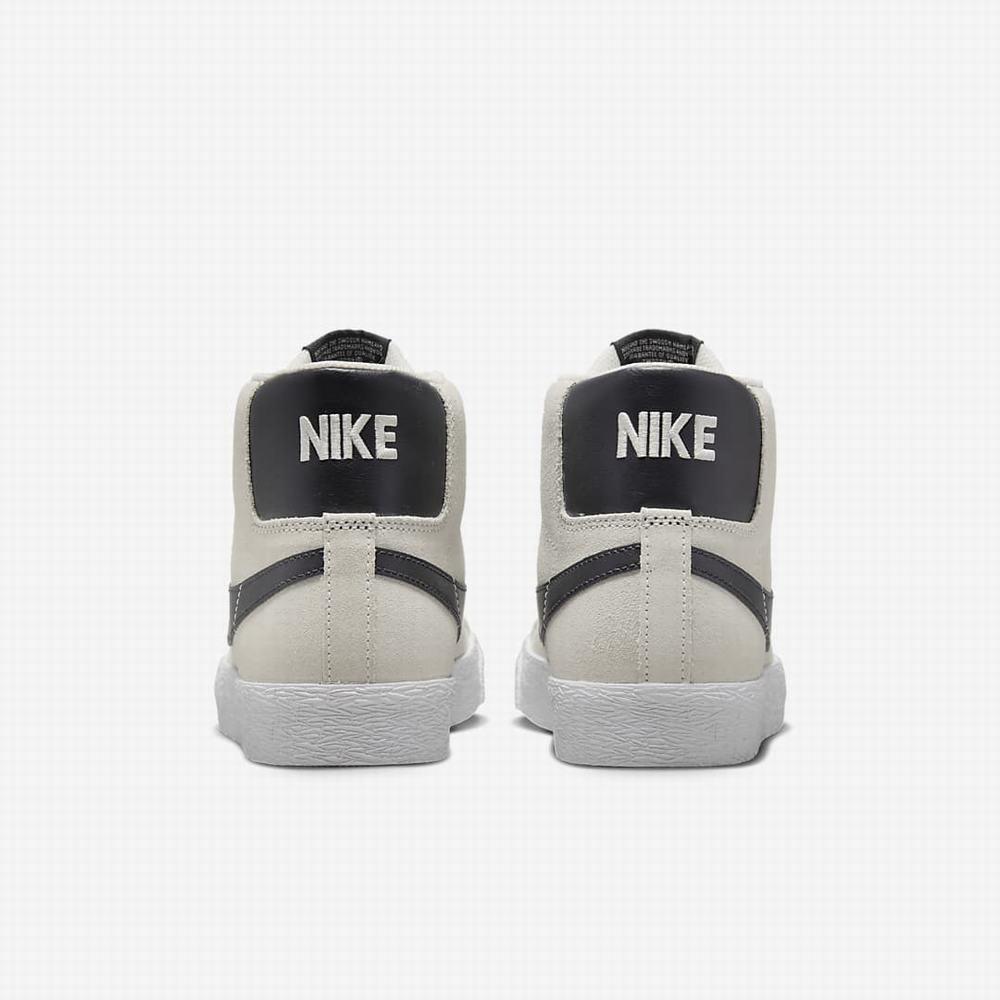 Nike SB Zoom Blazer Mid Férfi Deszkás Cipő Bézs Fehér Lila | NI6739-F59