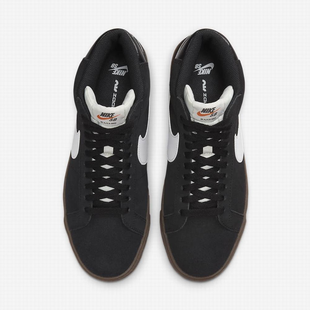 Nike SB Zoom Blazer Mid Női Deszkás Cipő Fekete Fehér | NI7143-B42