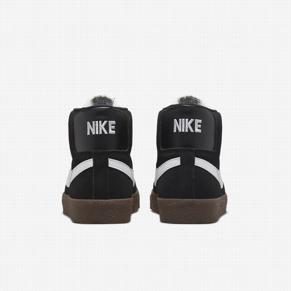 Nike SB Zoom Blazer Mid Női Deszkás Cipő Fekete Fehér | NI7143-B42