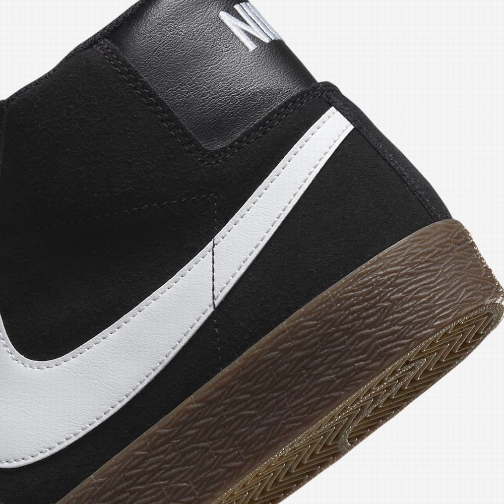 Nike SB Zoom Blazer Mid Női Deszkás Cipő Fekete Fehér | NI7143-B42