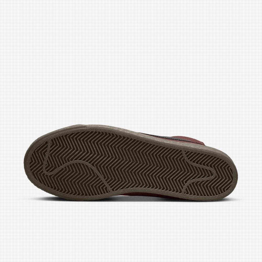 Nike SB Zoom Blazer Mid Női Utcai Cipő Barna Sötétbarna Fekete | NI5816-H79