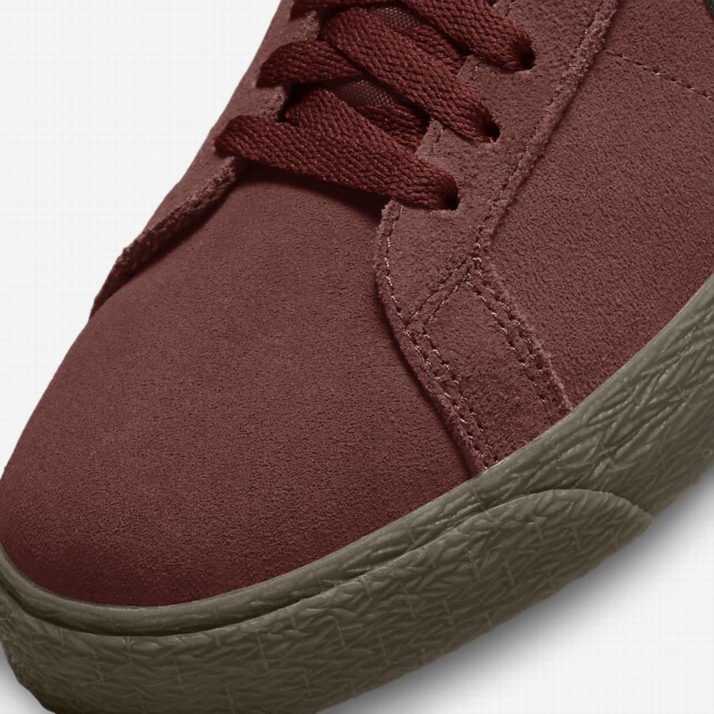 Nike SB Zoom Blazer Mid Női Utcai Cipő Barna Sötétbarna Fekete | NI5816-H79