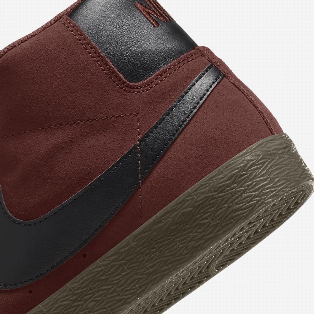 Nike SB Zoom Blazer Mid Női Utcai Cipő Barna Sötétbarna Fekete | NI5816-H79