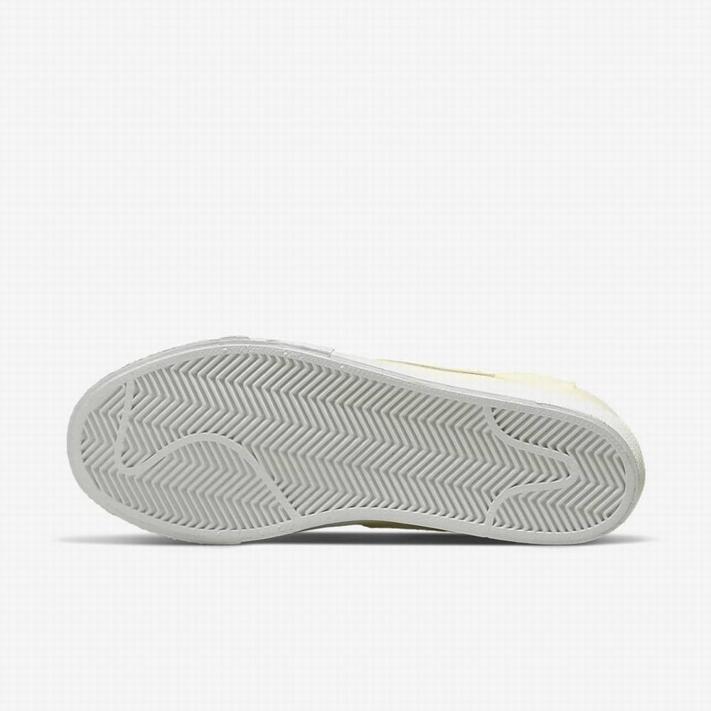 Nike SB Zoom Blazer Mid PRM Férfi Deszkás Cipő Citrom Világoskék Citrom Világoskék Fehér Citrom Világoskék | NI7063-N30