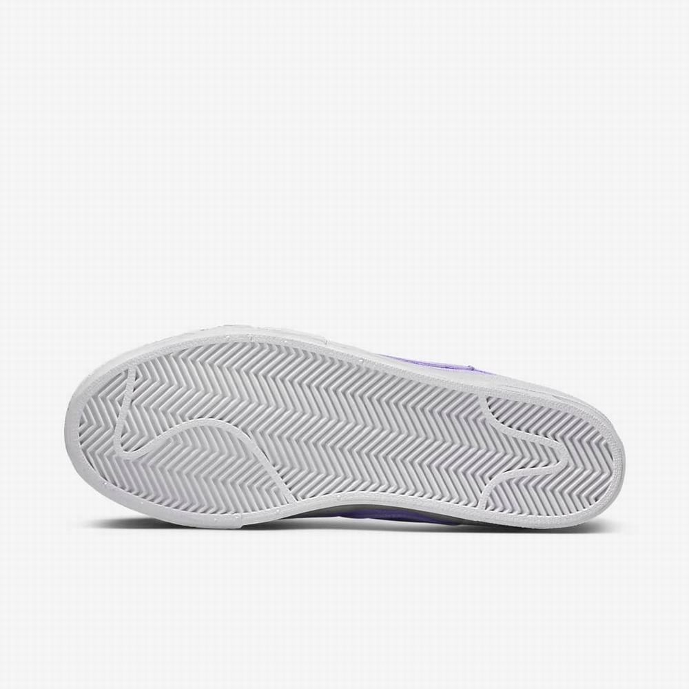 Nike SB Zoom Blazer Mid PRM Férfi Utcai Cipő Lila Fehér | NI6734-C30