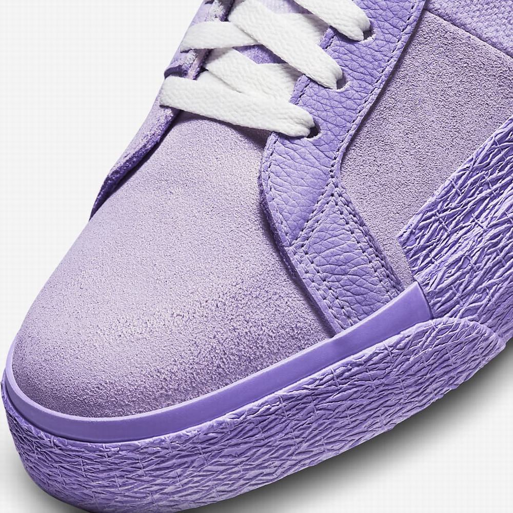 Nike SB Zoom Blazer Mid PRM Férfi Utcai Cipő Lila Fehér | NI6734-C30