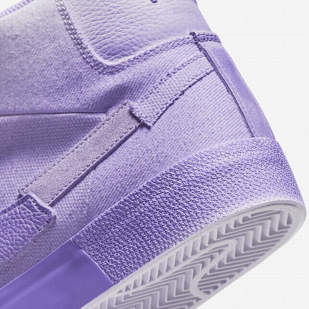 Nike SB Zoom Blazer Mid PRM Férfi Utcai Cipő Lila Fehér | NI6734-C30