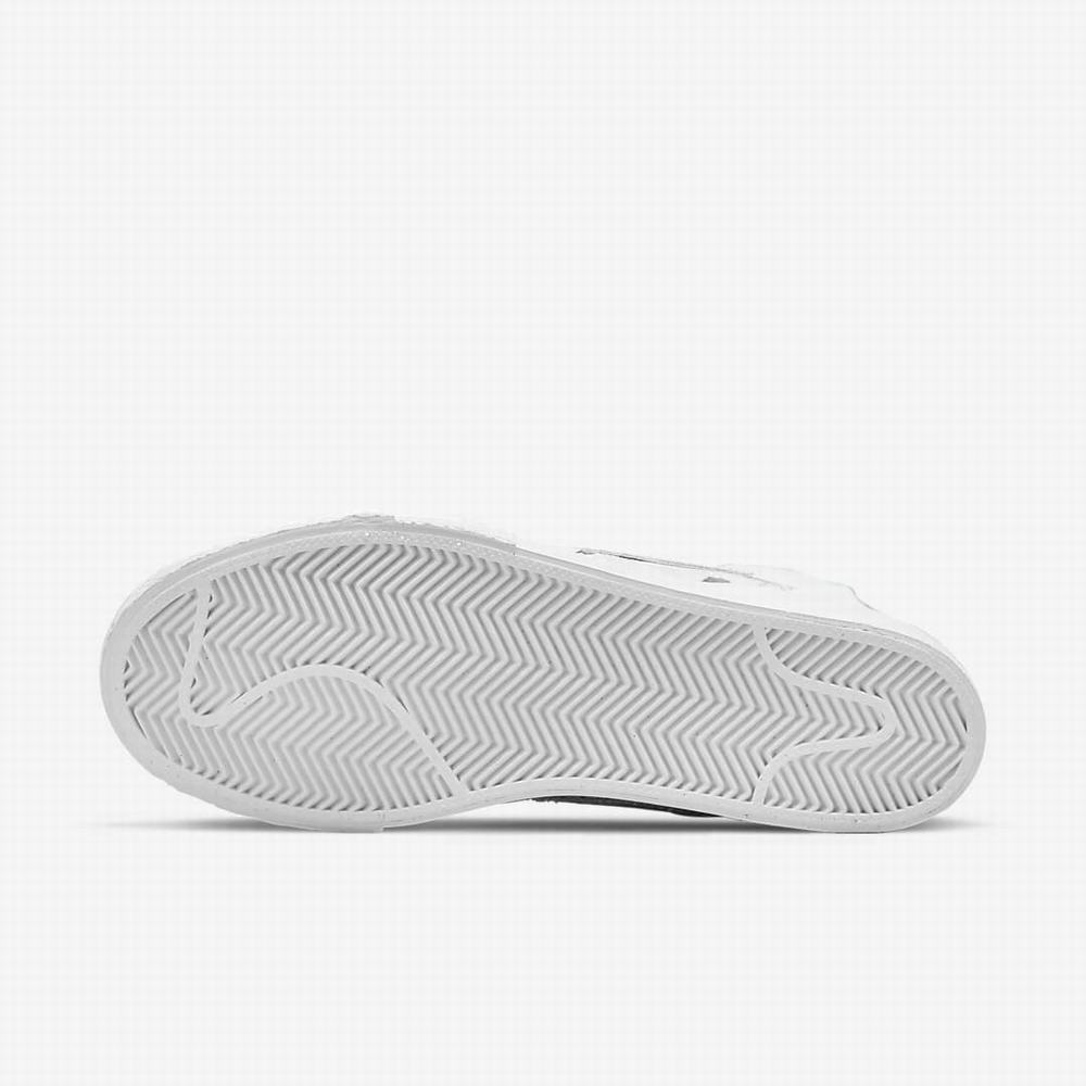 Nike SB Zoom Blazer Mid PRM Női Utcai Cipő Fehér Platina Szürke | NI2534-N14