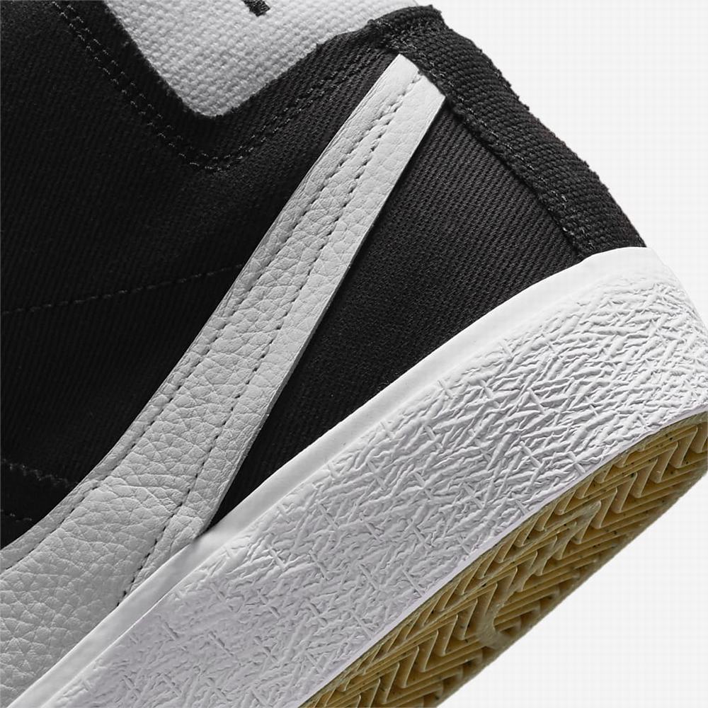 Nike SB Zoom Blazer Mid Premium Plus Női Deszkás Cipő Fekete Fehér | NI0957-P57
