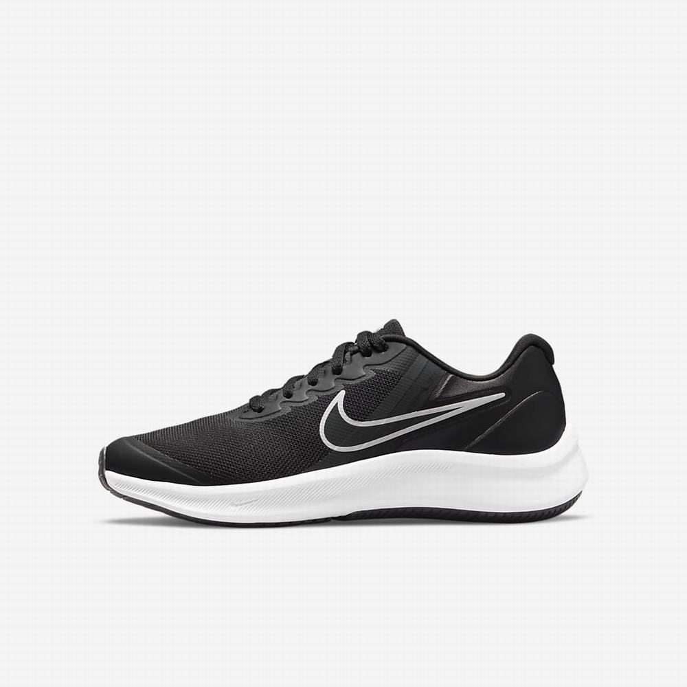 Nike Star Runner 3 Gyerek Futócipő Fekete Sötétszürke | NI3741-J92