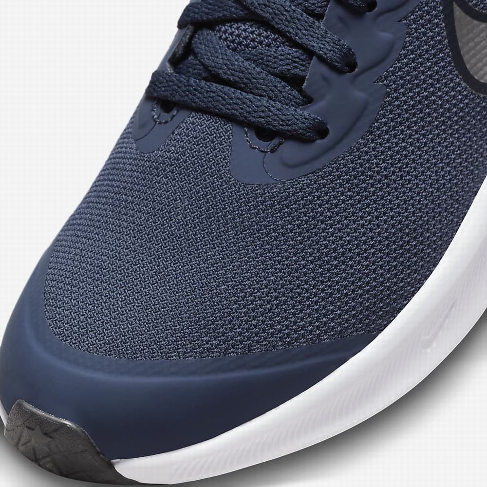 Nike Star Runner 3 Gyerek Futócipő Sötétkék Lila Metal Titán | NI9874-K82