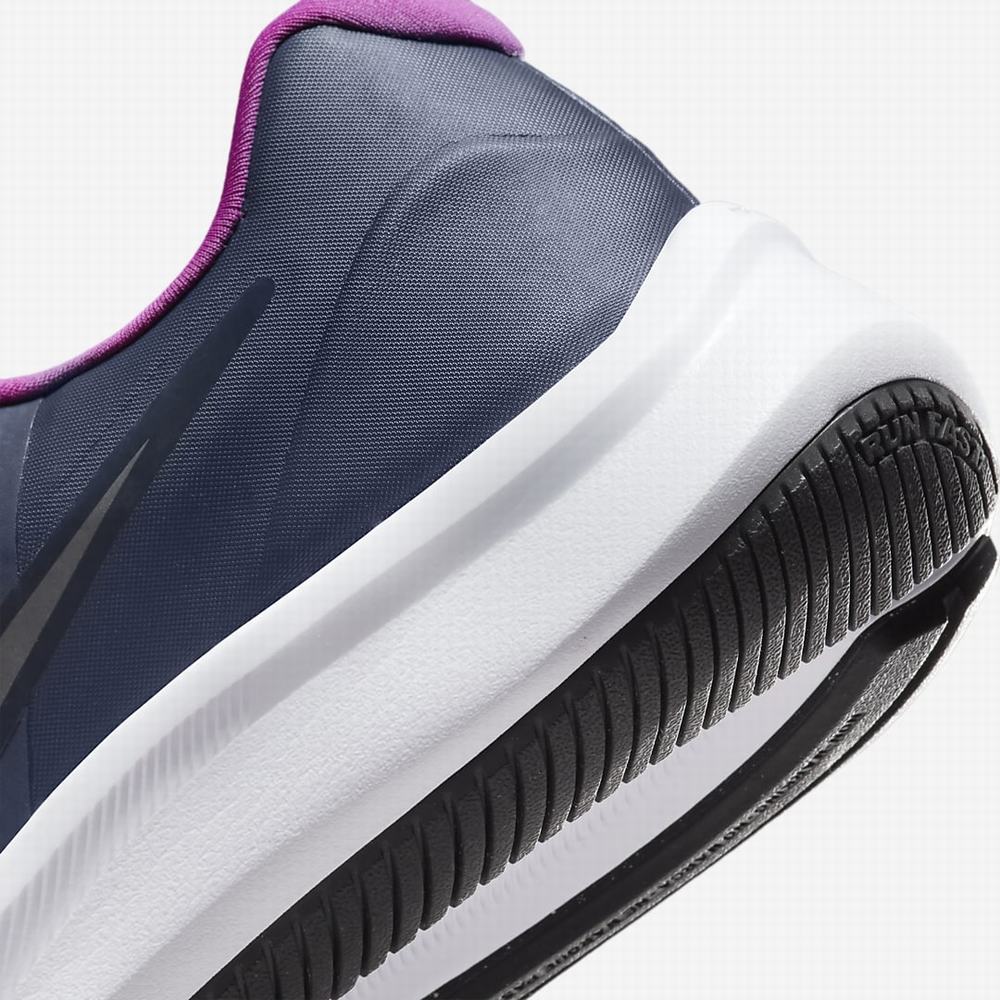Nike Star Runner 3 Gyerek Futócipő Sötétkék Lila Metal Titán | NI9874-K82