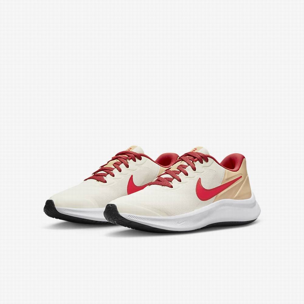 Nike Star Runner 3 Gyerek Gyalogló Cipő Bézs Piros Világos Piros | NI9564-W67