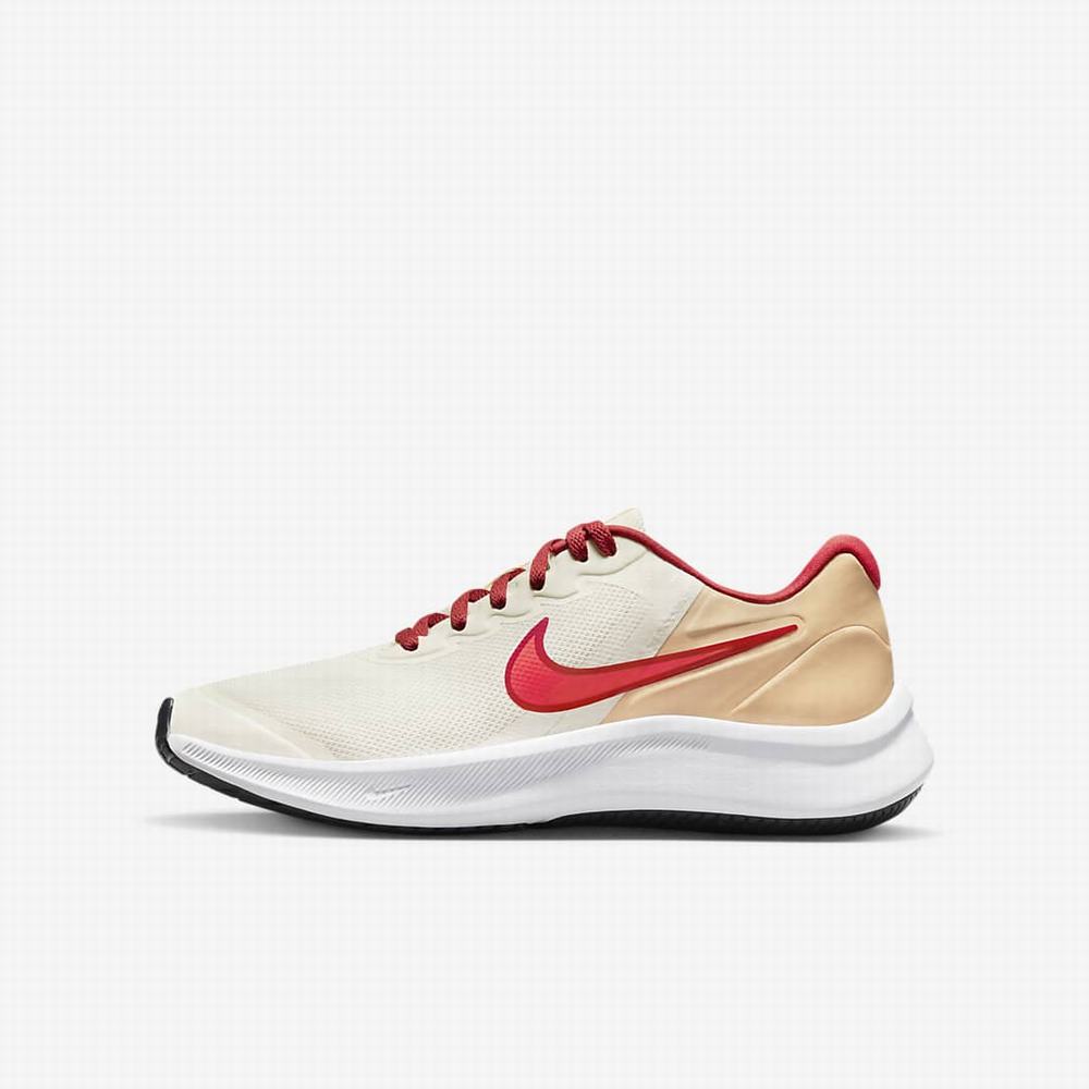 Nike Star Runner 3 Gyerek Gyalogló Cipő Bézs Piros Világos Piros | NI9564-W67