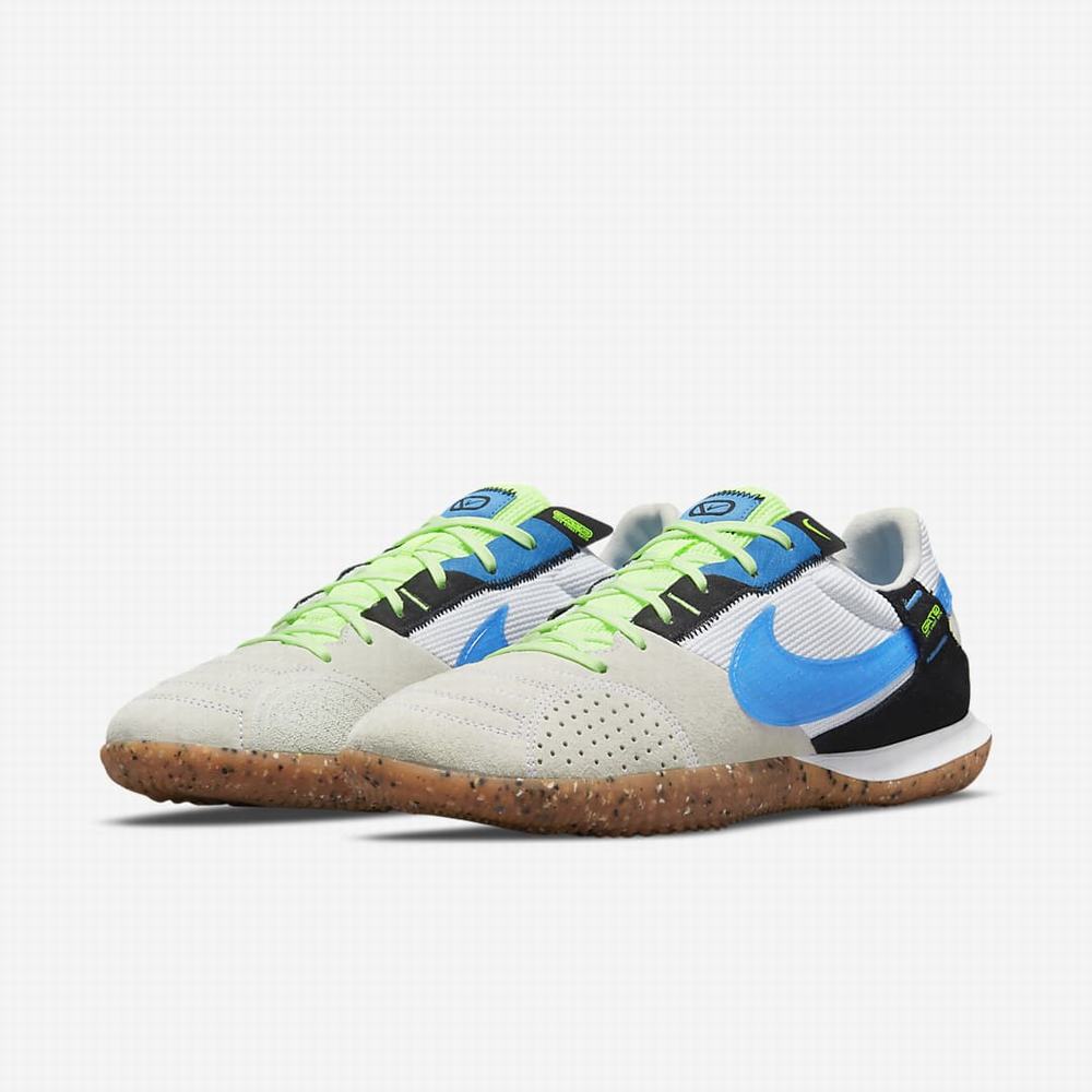 Nike Streetgato Férfi Focicipő Fehér Fekete Világos Zöld Világos Kék | NI1289-Y78