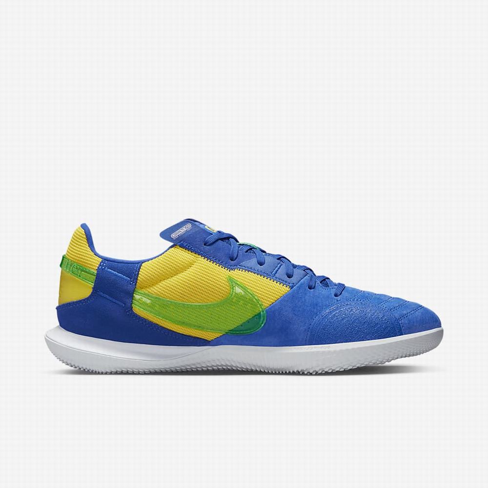 Nike Streetgato Női Focicipő Királykék Sárga Zöld | NI1964-G73