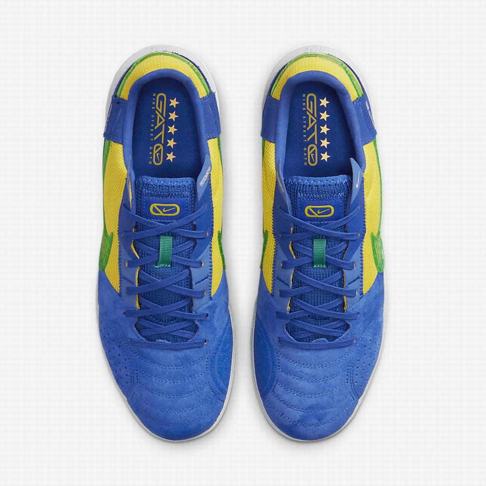 Nike Streetgato Női Focicipő Királykék Sárga Zöld | NI1964-G73
