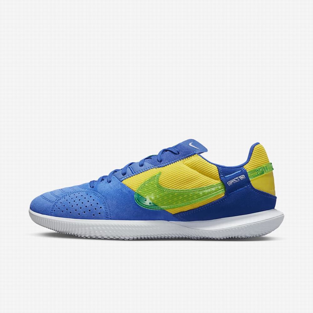 Nike Streetgato Női Focicipő Királykék Sárga Zöld | NI1964-G73