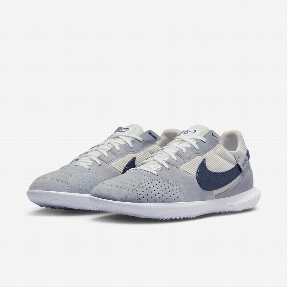 Nike Streetgato Női Focicipő Világos Szürke Sötétkék | NI8290-H56