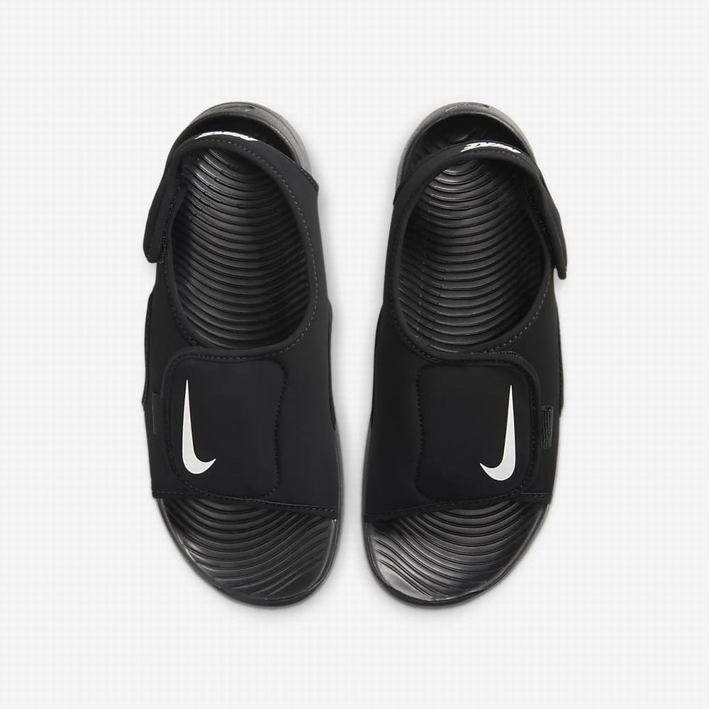 Nike Sunray Adjust 5 V2 Gyerek Szandál Fekete Fehér | NI2413-H96