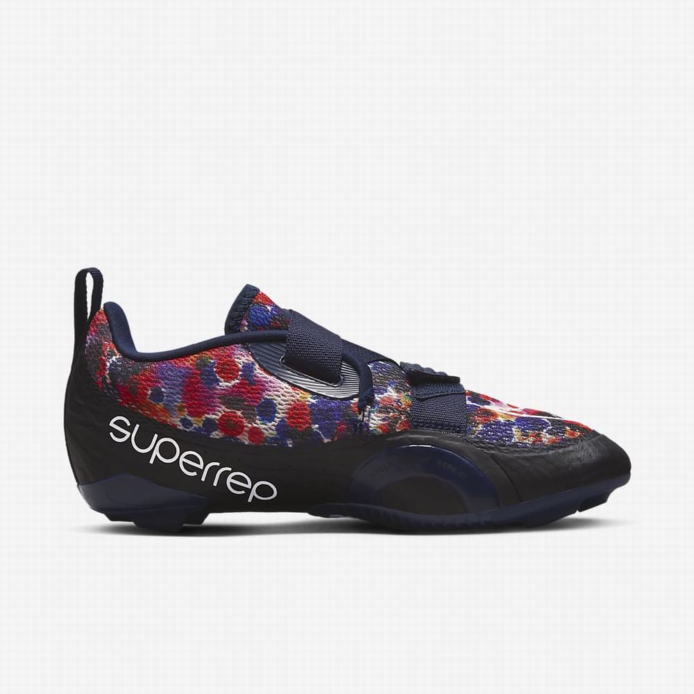 Nike SuperRep Cycle 2 Next Nature Női Kerékpáros Cipő Fekete Kék Fehér | NI0256-X71