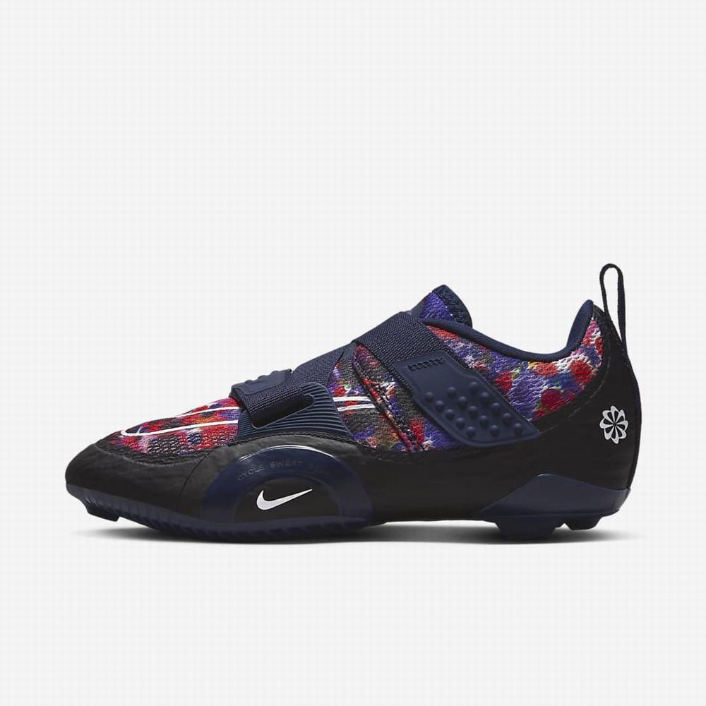 Nike SuperRep Cycle 2 Next Nature Női Kerékpáros Cipő Fekete Kék Fehér | NI0256-X71