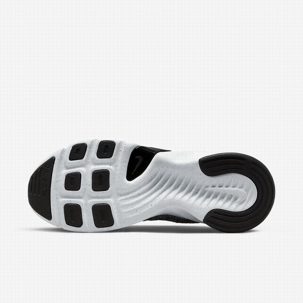 Nike SuperRep Go 3 Flyknit Next Nature Női Edzőcipő Fekete Fehér Metal Titán | NI5139-Y10
