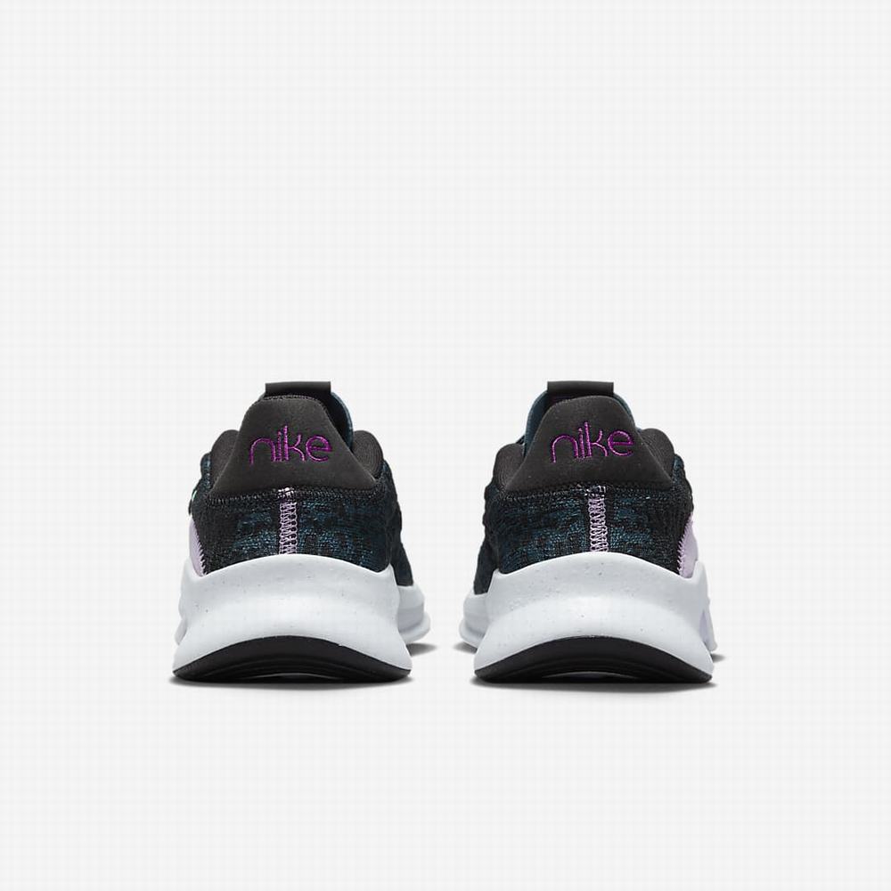 Nike SuperRep Go 3 Flyknit Next Nature Női Edzőcipő Fekete Sötétkék Lila Zöld | NI6975-C91