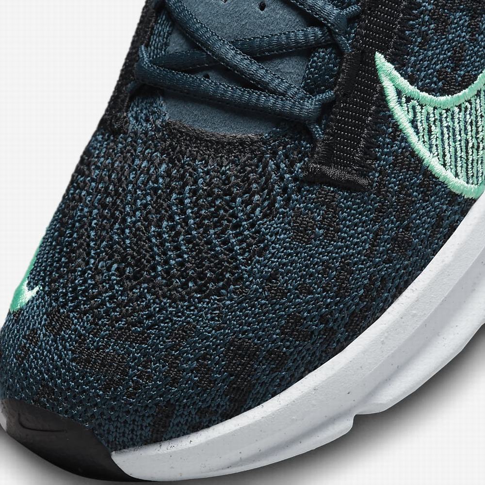 Nike SuperRep Go 3 Flyknit Next Nature Női Edzőcipő Fekete Sötétkék Lila Zöld | NI6975-C91