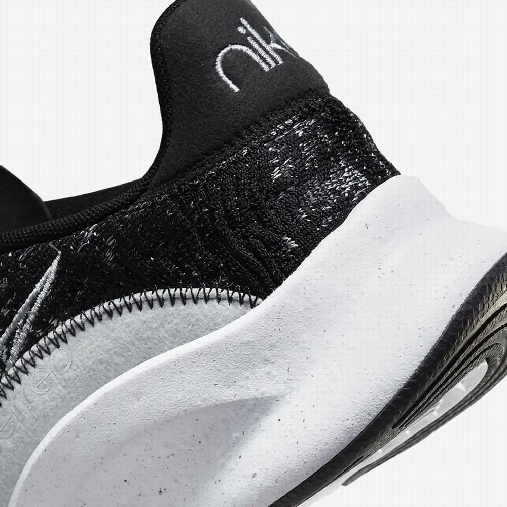 Nike SuperRep Go 3 Next Nature Flyknit Férfi Edzőcipő Fekete Sötétszürke Fehér Platina | NI5289-A64