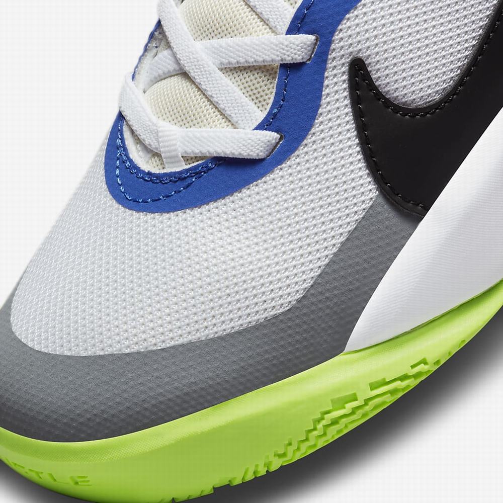 Nike Team Hustle D 10 FlyEase Gyerek Kosárlabda Cipő Fehér Narancssárga Fekete | NI9547-J09