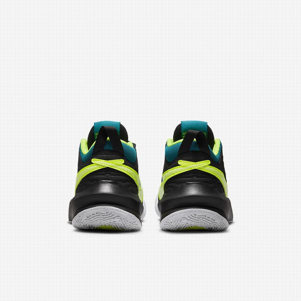 Nike Team Hustle D 10 Gyerek Kosárlabda Cipő Fekete Világos | NI2063-P64