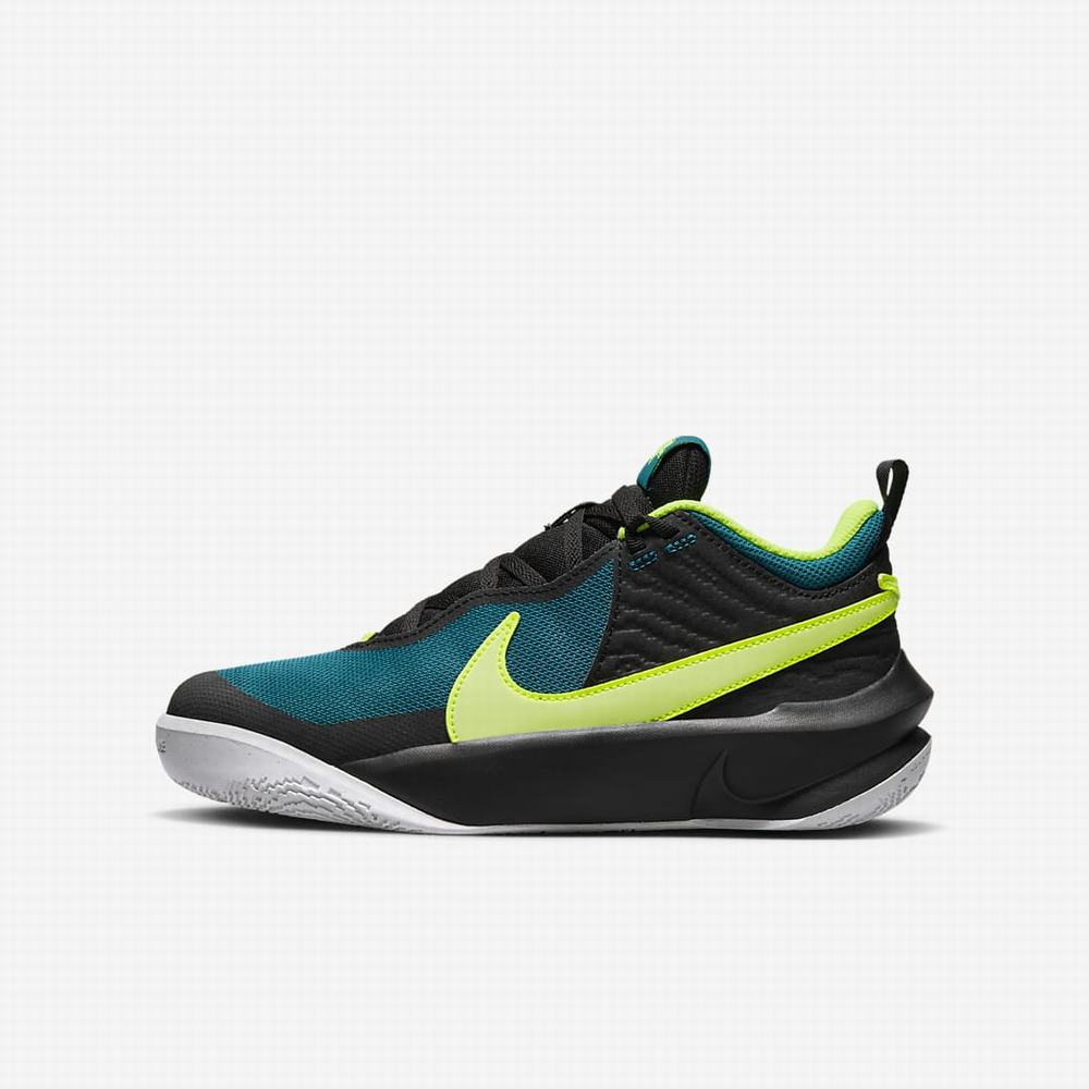 Nike Team Hustle D 10 Gyerek Kosárlabda Cipő Fekete Világos | NI2063-P64