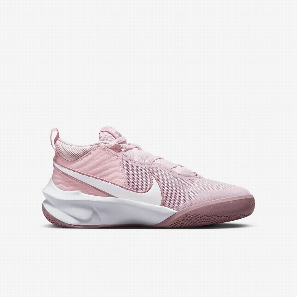 Nike Team Hustle D 10 Gyerek Kosárlabda Cipő Rózsaszín Fehér | NI5218-Z01