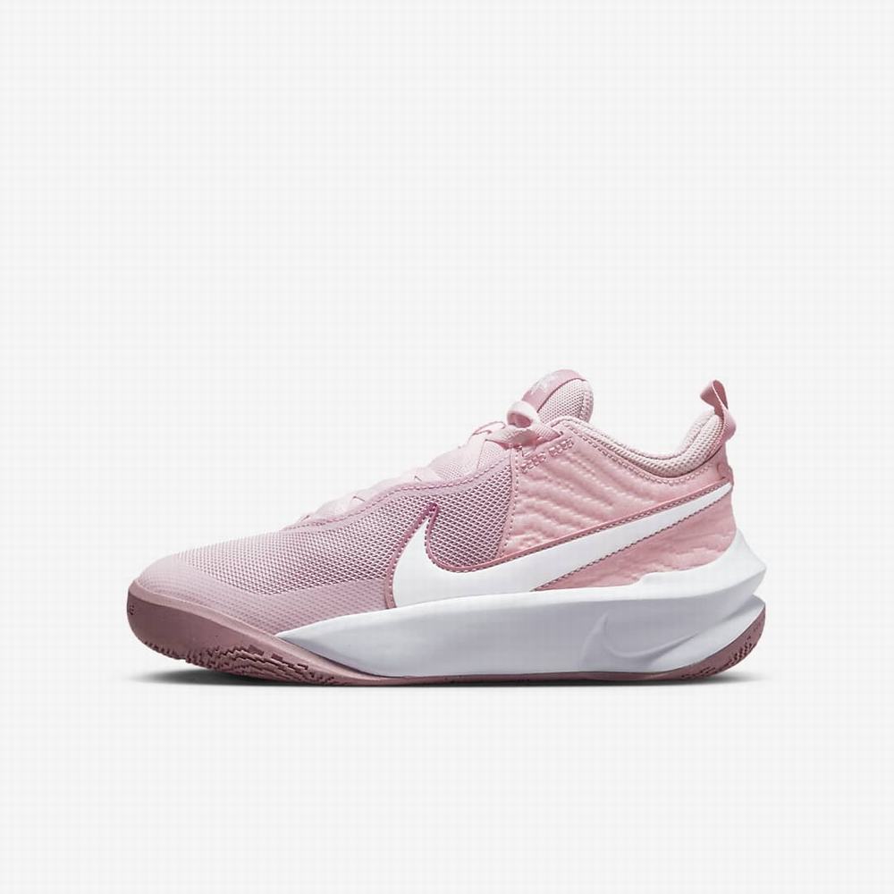 Nike Team Hustle D 10 Gyerek Kosárlabda Cipő Rózsaszín Fehér | NI5218-Z01