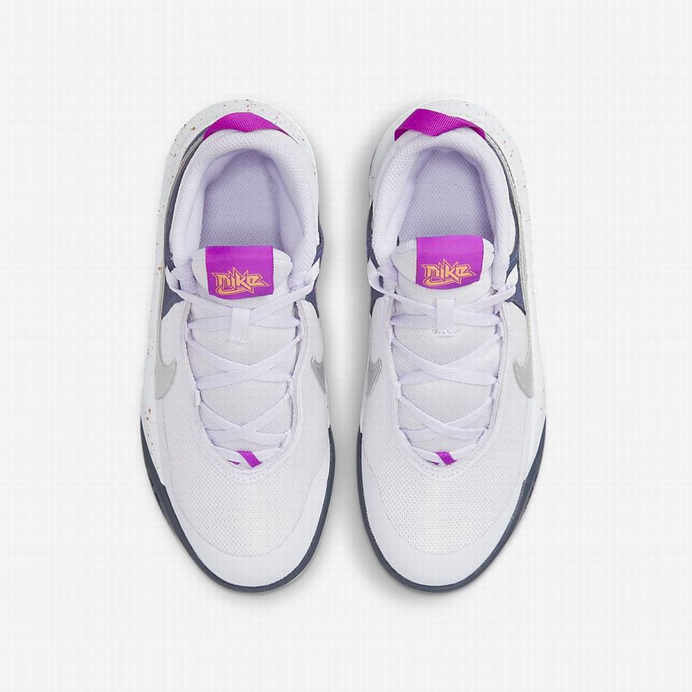 Nike Team Hustle D 10 SE Gyerek Kosárlabda Cipő Lila Kék Lila Metal Titán | NI1587-M40