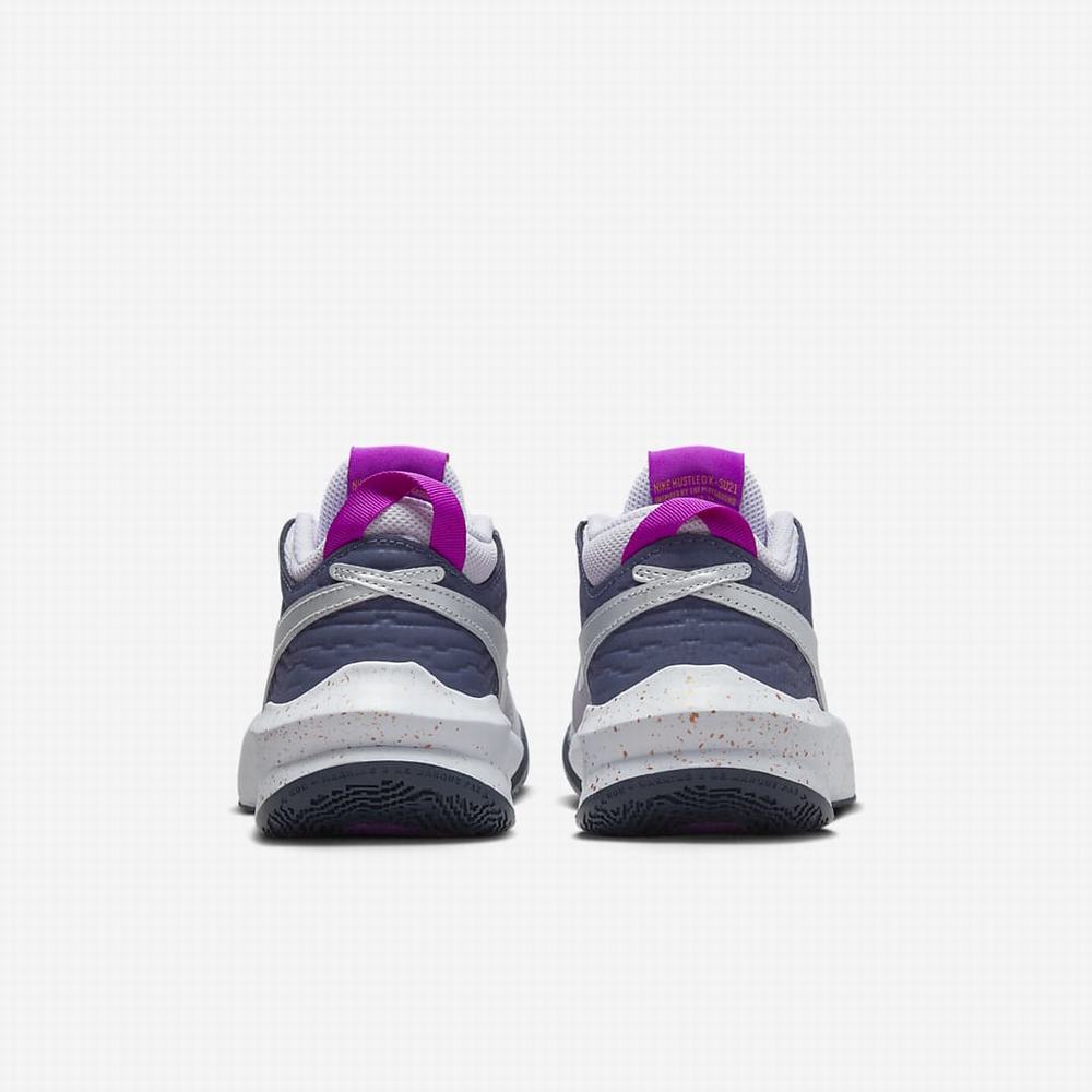 Nike Team Hustle D 10 SE Gyerek Kosárlabda Cipő Lila Kék Lila Metal Titán | NI1587-M40